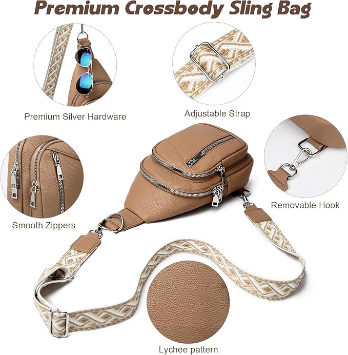 MYHOZEE Small Diaper Bag Crossbody Sling Purse for Women - 2 in 1 Leather Backpack with 2 Straps for Short Trips Work Daily | Mini diaper bag, Instant Wipes pocket, Adjustable Straps, Credit card slot, Moms and dads, Reusable Wipe pouchs