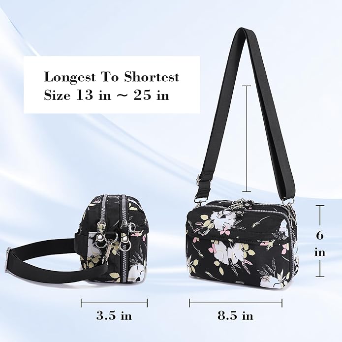 NEICOA Anti Theft Crossbody Bags for Women Nylon Small Travel Purse RFID Sling Shoulder Bag for Vacation Essentials