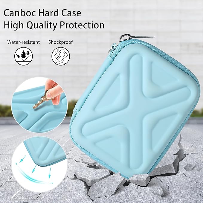 Camera Case for AbergBest 21 Mega Pixels 2.7" LCD Rechargeable HD/Kodak Pixpro/Canon PowerShot ELPH 180/190/Sony DSCW800/DSCW830 Cameras, Travel Carrying Protective Case for Digital Camera - Blue