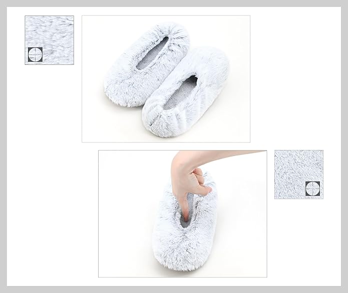 DICUIRD Women's Ballerina Slippers Lightweight House Slippers with Stretchable Heel Design