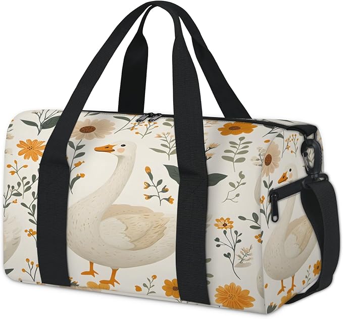 Funny Goose Travel Duffle Bag for Women Men, Overnight Weekender Bag, Carry on Tote for Sport Gym