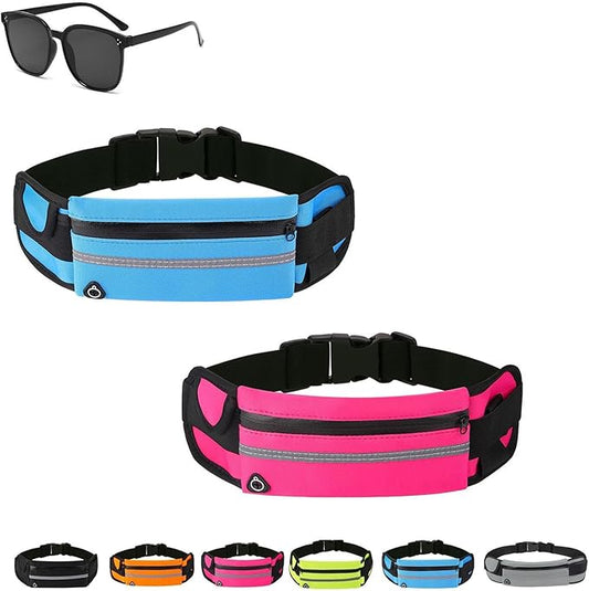 Anti-Theft Invisible Waist Bag, 2026 New Lightweight Adjustable Waterproof & Anti-Theft Money Belt, Multi Outdoor Sports Waist Bag, for Sports, Travel & Daily Use (blue+pink)