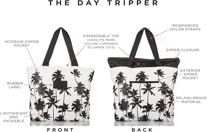ALOHA Collection Day Tripper Tote | Lightweight, Packable, and Splash-Proof Beach Tote Bag | Easy to Clean