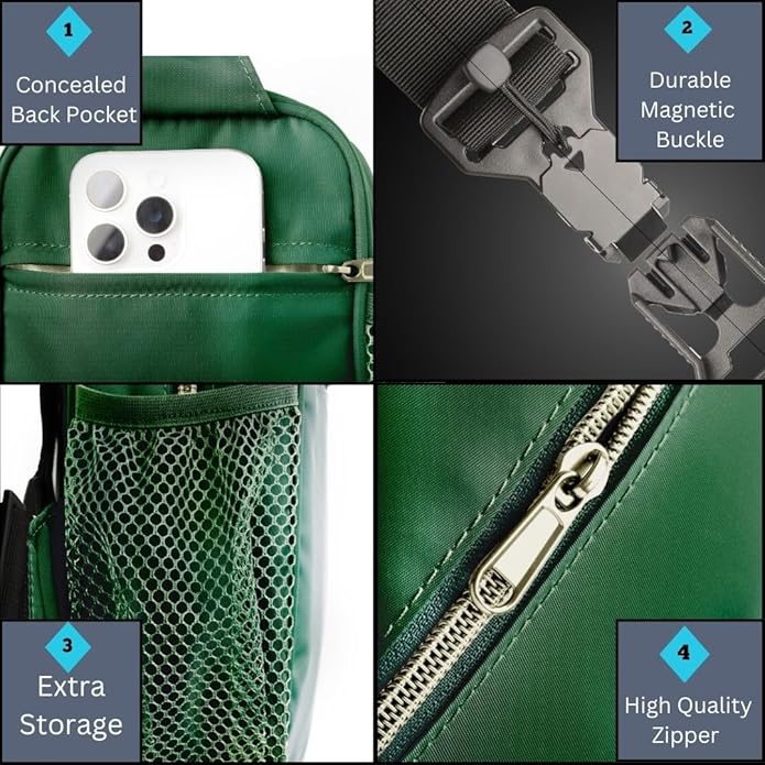 Anti Theft Crossbody Bags for Women & Men Sling Bag with RFID Blocking Travel Crossbody Bags for Women Crossbody Purse