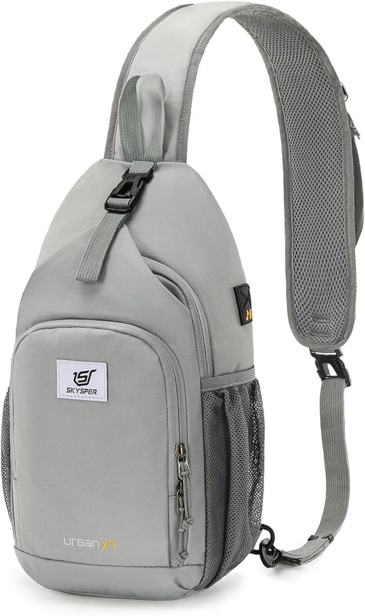 SKYSPER Sling Bag RFID Crossbody Sling Backpack Cross Body Shoulder Bag Travel Hiking Daypack for Women Men(Sagegreen)