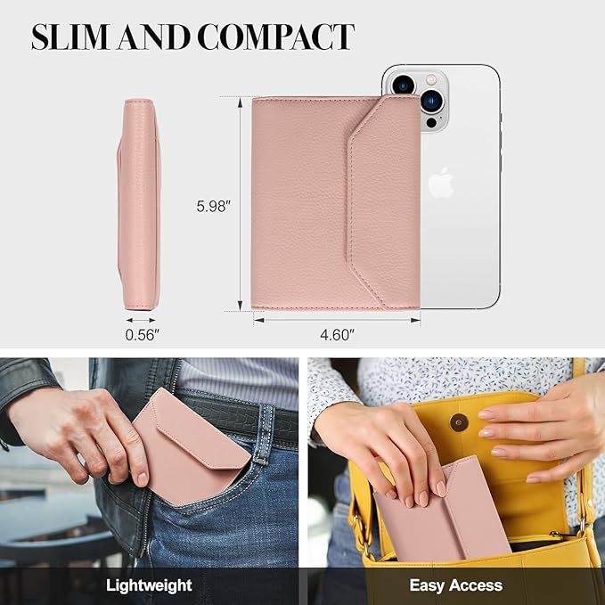 Passport Holder for Travel,Rfid Passport Holder Protect Your Card Security,Passport Book Holder for Women,Travel Wallet with Cards & Pen Slots,Boarding Pass,Zipper Cash Pocket (Pink)