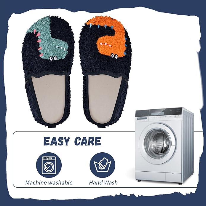 WateLves Kids Toddler Slippers Boys Girls House Shoes Slip on Sock Slippers Lightweight Winter Indoor Outdoor Walking Shoes