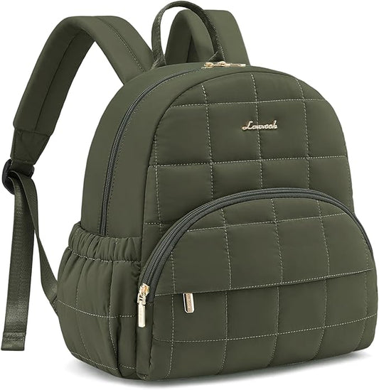 LOVEVOOK Small Backpack Purse for Women, Mini Puffer Backpack with Anti-theft Pocket, Lightweight Quilted Casual Daypack for Daily Work & Travel