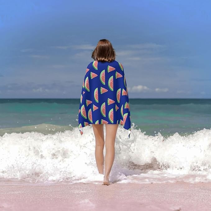 Cute Watermelon Beach Towel for Women/Adults, Personalized Microfiber Beach Towels Bulk, Quick Dry Beach Towel for Pool, Lightweight Bath Towels Oversized Clearance 30"x 60"