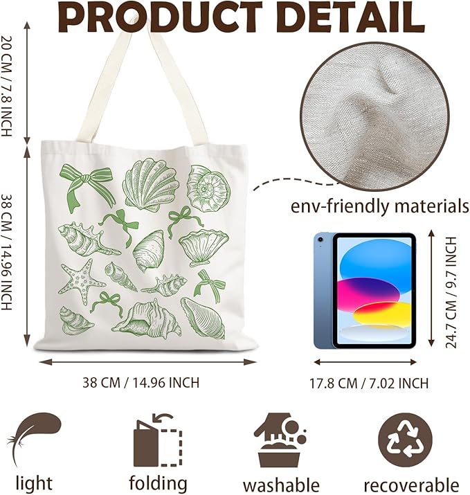 FBB Ocaen Beachy Ocean Sea Fish Reusable Grocery Shopping Bag