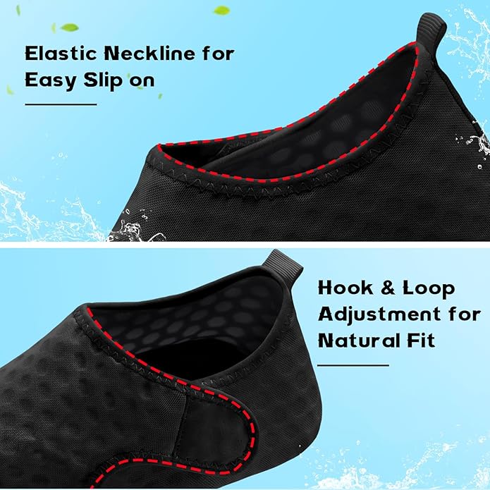 Scurtain Barefoot Water Shoes for Women Men Beach Swim Aqua Socks Summer Quick-Dry Sandals Slippers