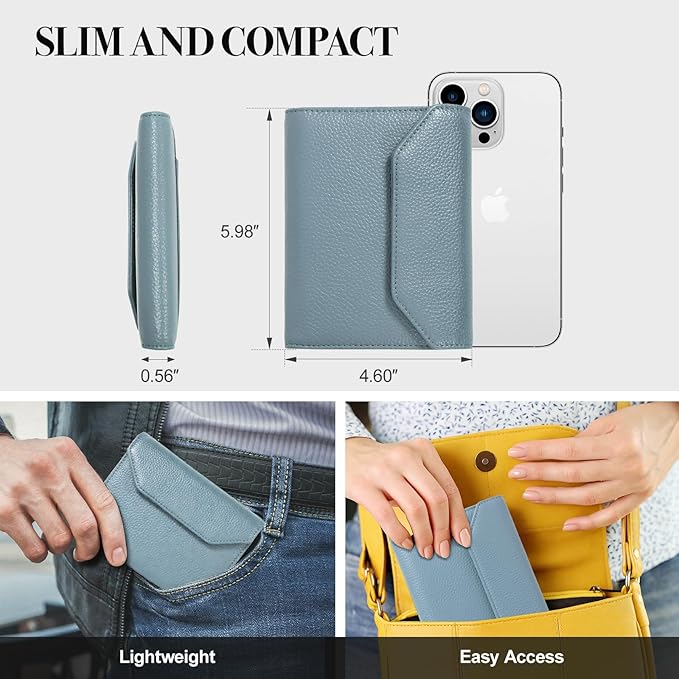 Leather Passport Holder for Travel,Rfid Passport Holder Protect Your Card Security,Passport Book Holder for Men Women,Travel Wallet with Cards & Pen Slot,Boarding Pass,Zipper Cash Pocket (Blue)