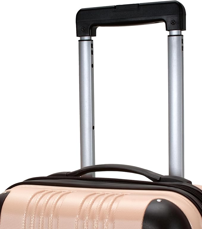 Rockland London Hardside Spinner Wheel Luggage, Champagne, Carry-On 20-Inch, 22"X13. 5"x10" (with wheels)