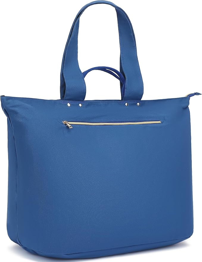 Large Canvas Beach Bag for Women, Beach Bags Waterproof Sandproof with Zipper & Wet Bag Cruise Essentials