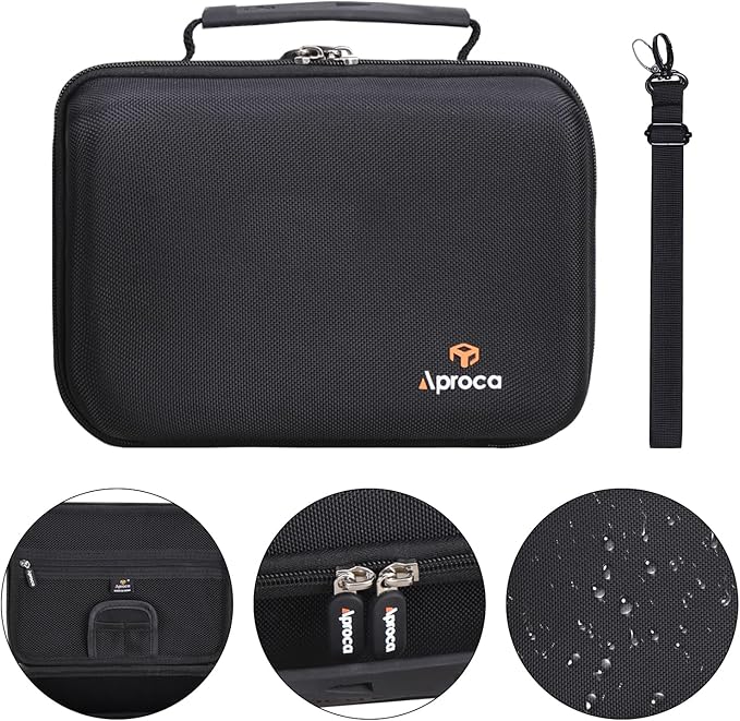 Aproca Case Compatible with Canon EOS Rebel T7, T7i, T8i, R100, R50, R5, R6 Mark II, R7, R8 Camera, Portable Storage Bag with 4 DIY Dividers and Shoulder Strap -Black