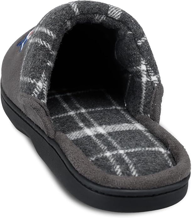 Dickies Men's Slide-on Memory Foam Scuff Slipper With Embroidered Logo - Indoor/Outdoor Sole