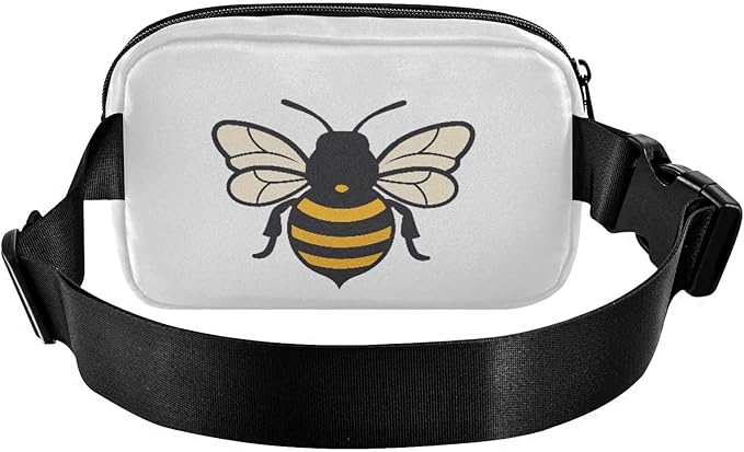 Bee Fanny Pack for Women Men Water Resistant Fashion Waist Packs with Adjustable Strap Belt Bag for Travel Workout Jogging Hiking 21219175