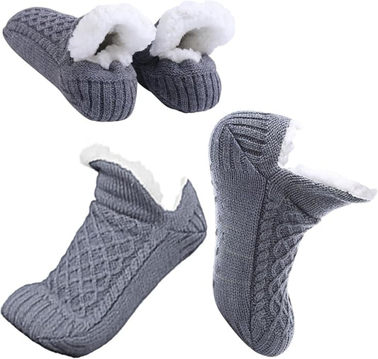 Warm Slipper Socks for Women Indoor Soft Cozy House Sock Shoes Non-Slip Knitted Socks Fuzzy Thermal House Slippers