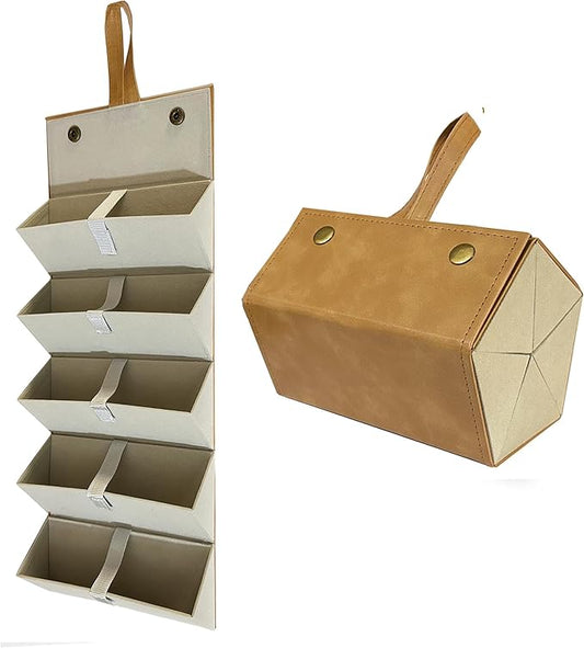 Longjet Sunglasses Organizer Travel Glasses Case 5 Slots Multiple Pairs Eyeglasses Storage Box Hanging Eyewear Holder