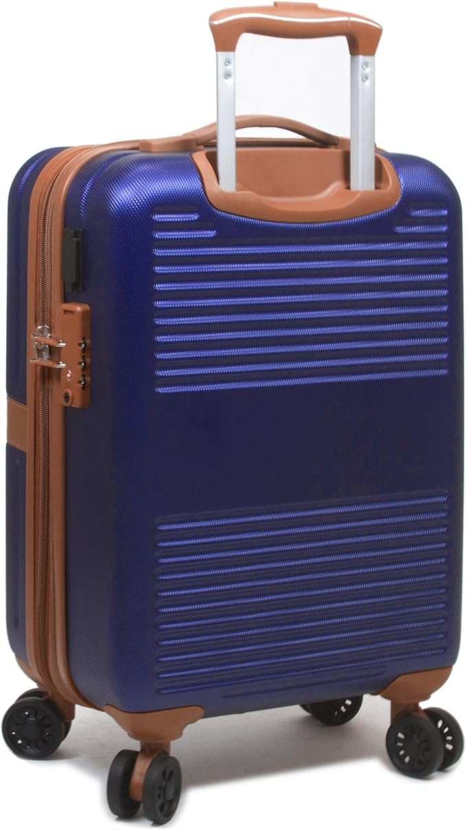 World Traveler Garland Lightweight Hardside 20-Inch Carry-On Expandable Spinner Luggage with TSA Lock & USB Port - Navy
