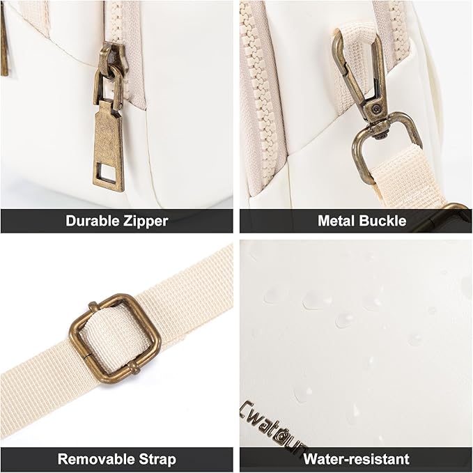 Cwatcun Mini Digital Compact Camera Sling Bag PU Leather，Portable Protective Small Crossbody Camera Case Lightweight Photography Camera waist bag for Canon Nikon Sony Fuji Digital Camera