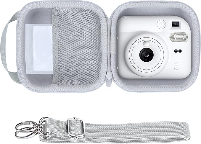 Storage Case Compatible with Fujifilm Instax Mini 12/11 Instant Camera (Ice White Case)