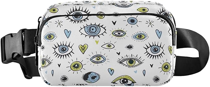 Evil Eyes Fanny Pack for Women Men Water Resistant Fashion Waist Packs with Adjustable Strap Belt Bag for Travel Workout Jogging Hiking 21220456