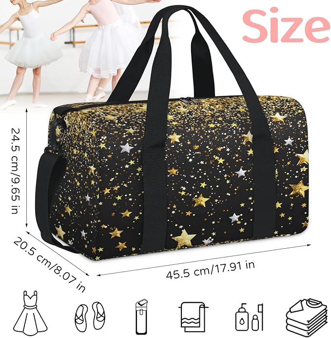 Galaxy Star Print Travel Duffle Bag for Women Men, Overnight Weekender Bag, Carry on Tote for Sport Gym