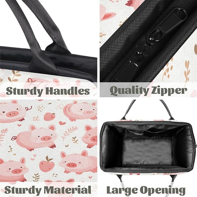 Pink Pig Overnight Weekender Bag for Women Men Travel Duffel Bags Waterproof Luggage Carry on Sports Yoga Gym Bag