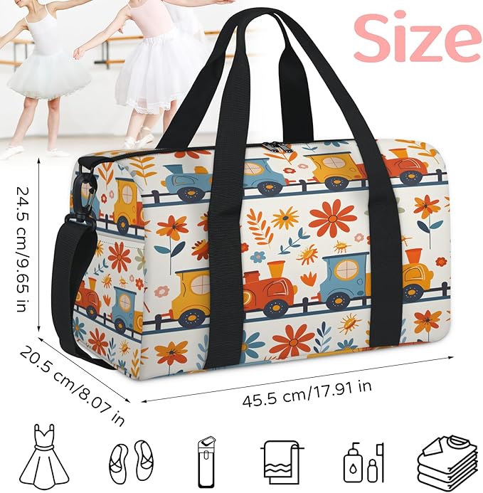 Train Travel Duffle Bag for Women Men, Overnight Weekender Bag, Carry on Tote for Sport Gym