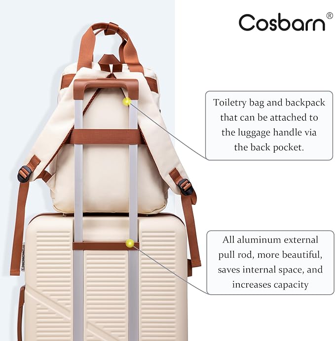 3-Piece Carry On Luggage Set 22x14x9 Airline Approved, 20 Inch Lightweight ABS Suitcases with Wheels and TSA Lock - Durable Waterproof Travel Suitcase Set
