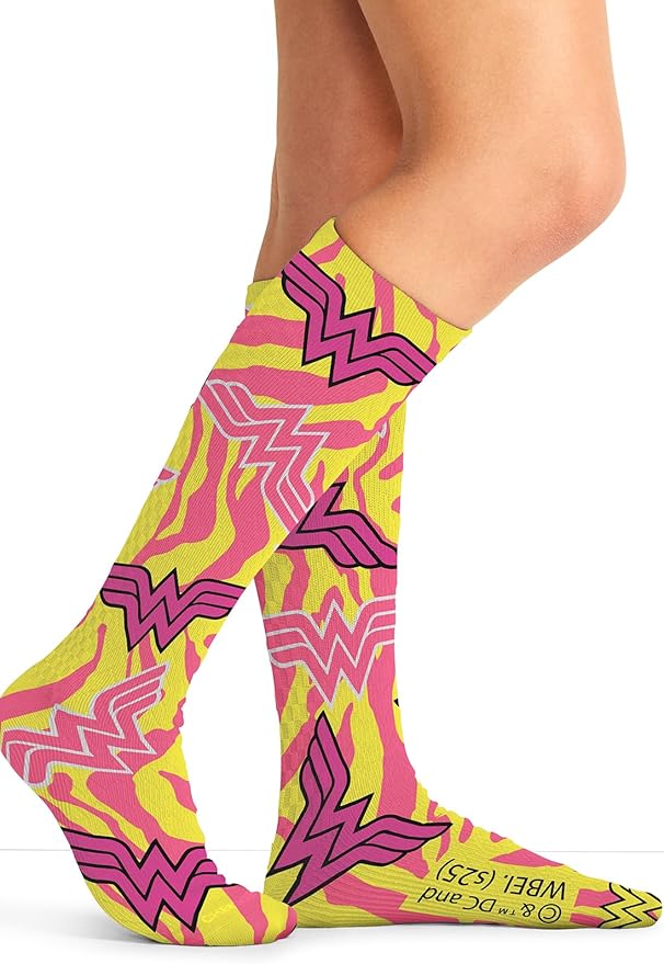 Cherokee Women's 10-15mmHg Compression Socks – Fun Print Knee Highs with Light Support, Soft Feel - PRINTSUPPORT