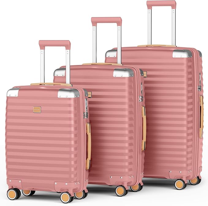 Joyway Luggage Set 3-Piece PP Hardshell Luggage with TSA Lock & Spinner Wheels – Lightweight Suitcase Set with Corner Protectors for Effortless Travel