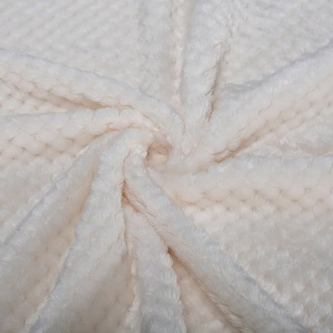 Fuzzy Blanket or Fluffy Blanket for Baby, Soft Warm Cozy Coral Fleece Toddler, Infant or Newborn Receiving Blanket for Crib, Stroller, Travel, Decorative (28Wx40L, XS-White)