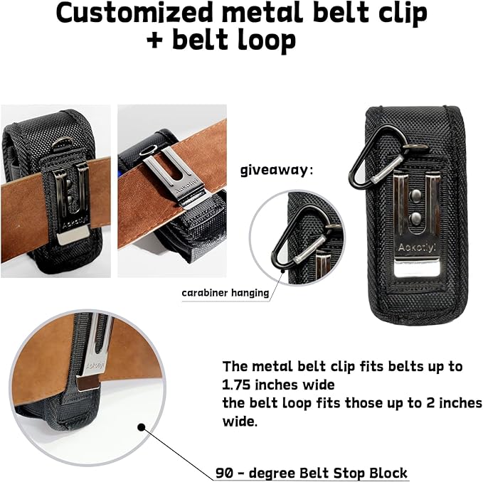 Multitool Sheath - Magnetic Closure EDC Belt Pouch Organizer with Belt Clip & Loop - Compatible with Leatherman Wave Plus, Wingman, Charge, Surge, Super Tool 300, Signal, Free P2/P4 & Tools 4-4.5 inch