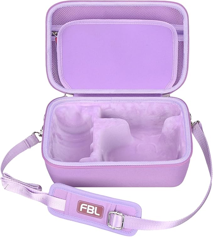 FBLFOBELI EVA Travel Storage Case for Canon EOS Rebel T7 / T8i / T5 / R50 / R100 DSLR Camera with 18-55mm Lens, Camera Protective Waterproof Carrying Bag (Case Only) (Purple)