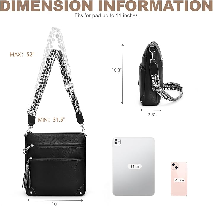 Anti Theft Crossbody Purses for Women RFID Blocking Crossbody Bags, Travel Shoulder Purse with Built-in Wallet