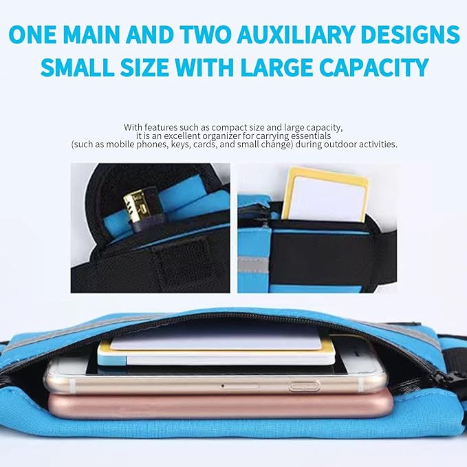 Anti-Theft Invisible Waist Bag, Lightweight Adjustable Waterproof & Anti-Theft Money Belt, Multifunctional with Water Bottle Strap, Secure Hidden Travel Wallet for Sports, Travel & Daily Use (#1)