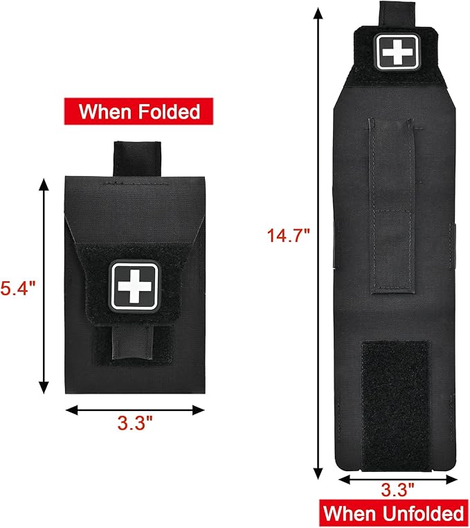 Mini IFAK Micro Trauma Pouch | Compact Empty EDC First Aid Organizer | Portable Stop Bleeding Supplies Pouch for Medic Gear & Survival Kits