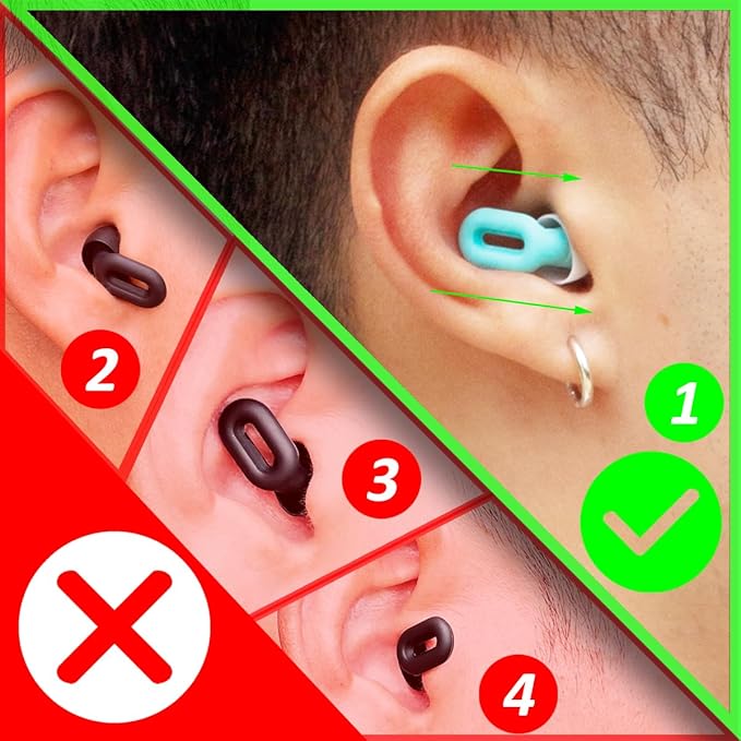 Focus Plus Earplugs with Double Tips – Reusable Silicone Ear Plugs for Sleep, Focus, Travel, Misophonia, 23 dB Noise Reduction + 5 dB with Double Tips (Peach, Pack of 1)