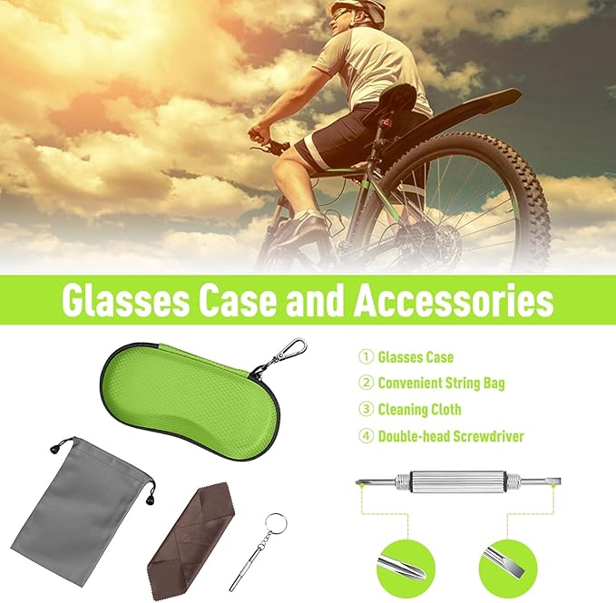 FINTIE Sunglasses Case, Hard EVA Shell Shockproof Sport Glasses Case with Metal Carabiner Travel Zipper Eyeglasses Holder