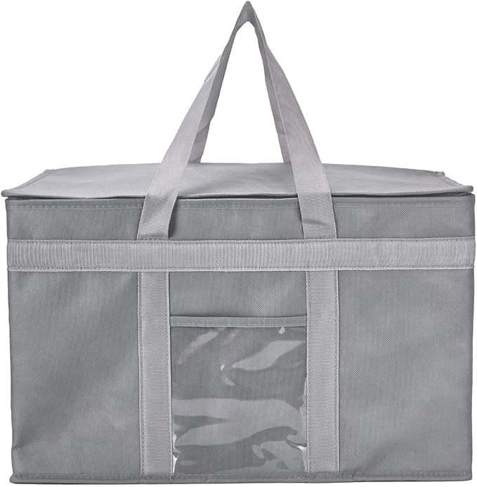 Yalin XXXL Large Insulated Cooler Bag, Styrofoam Cooler of Keep Food Hot or Cold, Reusable Double Zipper Food Delivery Bag for Grocery Shopping, 23" W x 15" H x 14" D