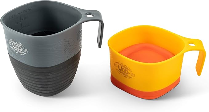 UCO Collapsible Camp Cup for Camping, Backpacking, and Hiking, 12 Ounces, 2 Pack