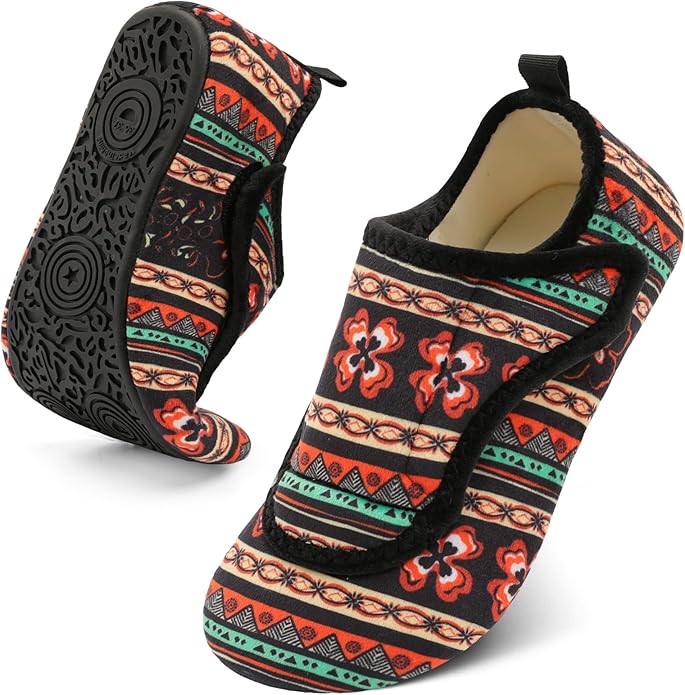 BARERUN Slippers for Women Men Wide House Diabetic Shoes for Women Men Warm Arthritis Edema Swollen Neuropathy Socks Slip on Adjustable Fuzzy Comfy Soft Womens Mens Bedroom Sliipers