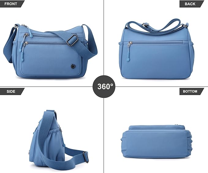 Casual Crossbody Bag with Anti Theft Pocket - Women Lightweight Water-Resistant Purse Bag