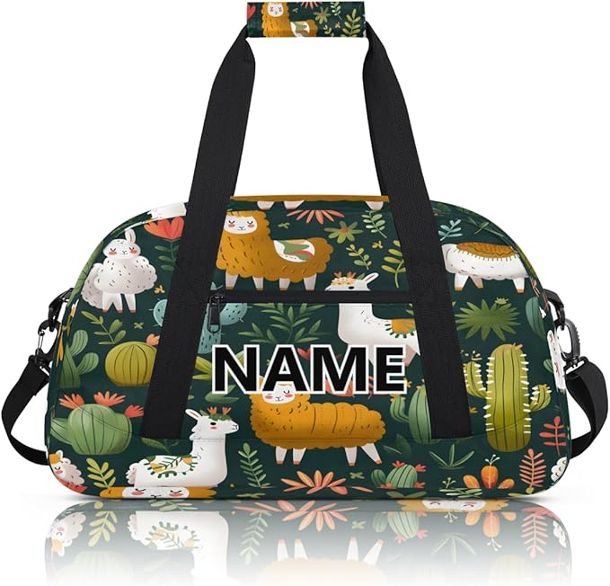 Sheep Mini Gym Bag 18 inch for Women Men Waterproof Custom Sheep Pet Floral Travel Duffel Bag Carry On Overnight Tote Nurse Bag for Work Fitness Hiking