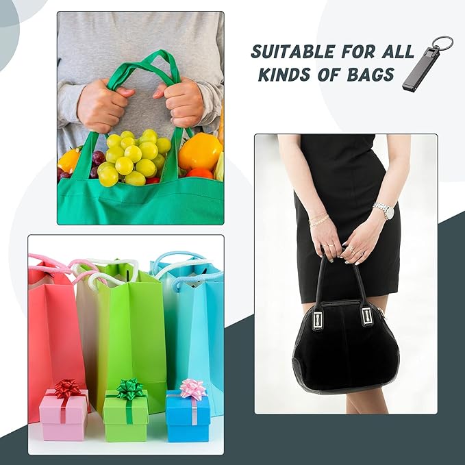 Hotop 3 Pieces Purse Hook for Table Instant Bag Hook Hanger, 2-in-1 Handbag Table Holder Hanger Set Mobile Phone Holder Foldable Storage Stylish Swivel Design for Women Desk(Black)
