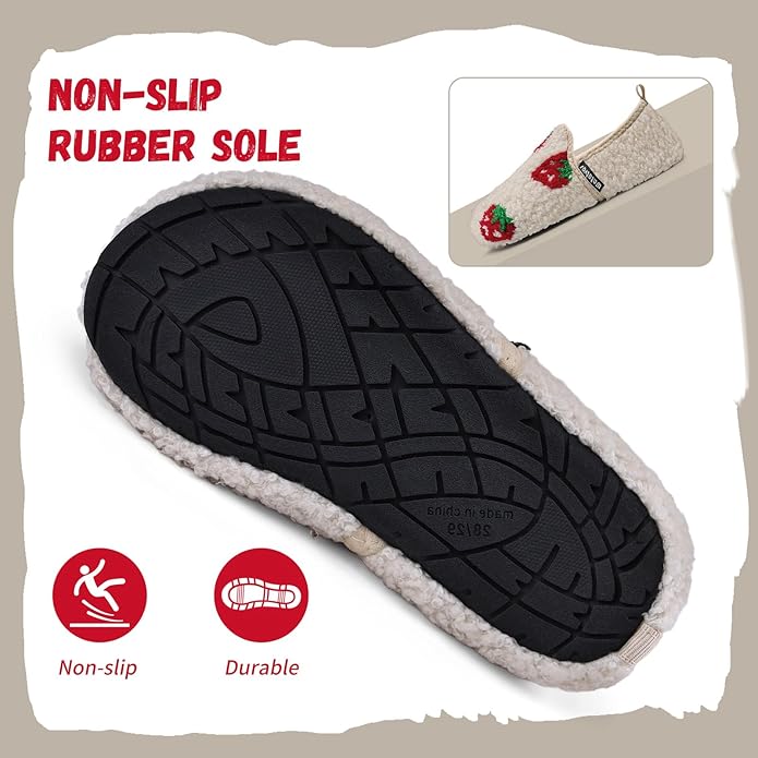 WateLves Kids Toddler Slippers Girls Boys Slip on House Shoes Lightweight Anti Slip Sock Slippers Winter Indoor Outdoor Walking Shoes