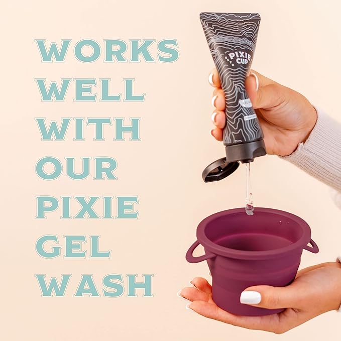 Pixie Menstrual Cup Compact Sterilizer for Feminine Care - Good for Public Restrooms, Camping or Dorms - Collapsible Cleaner Container for Your Menstrual Disc & Period Cup - Microwavable - Reusable