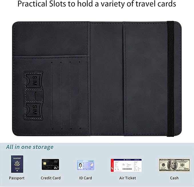 Passport Holder Wallet Cover Case,RFID Blocking Passport Cover,Large Capacity Travel Wallet with Multi Card Slots (Cute Owl)